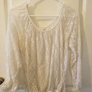 Size Large Sheer Lace Top